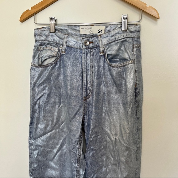 Rag & Bone Alex Liquid High Rise Straight Pants Size 24 - Picture 4 of 7